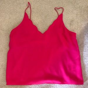 Topshop Scallop Trim Cami Top